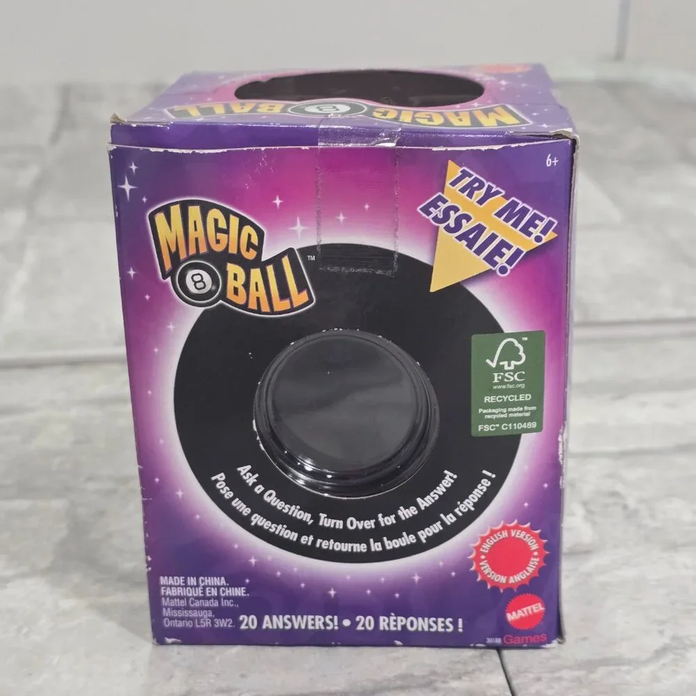 Vintage 2011 Mattel Magic 8 Ball Fortune Teller Lucky Questions Answers Toy Game